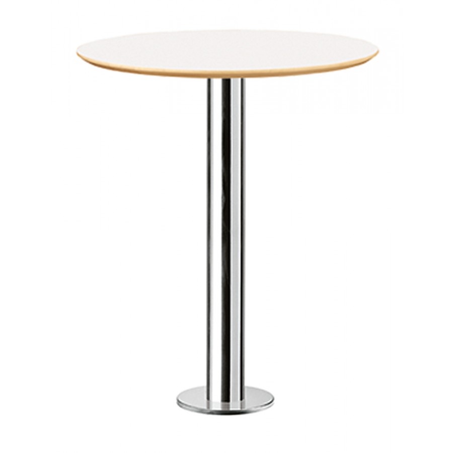 Masa uz comercial rotunda medie din lemn si otel Metalmobil XT 477 F